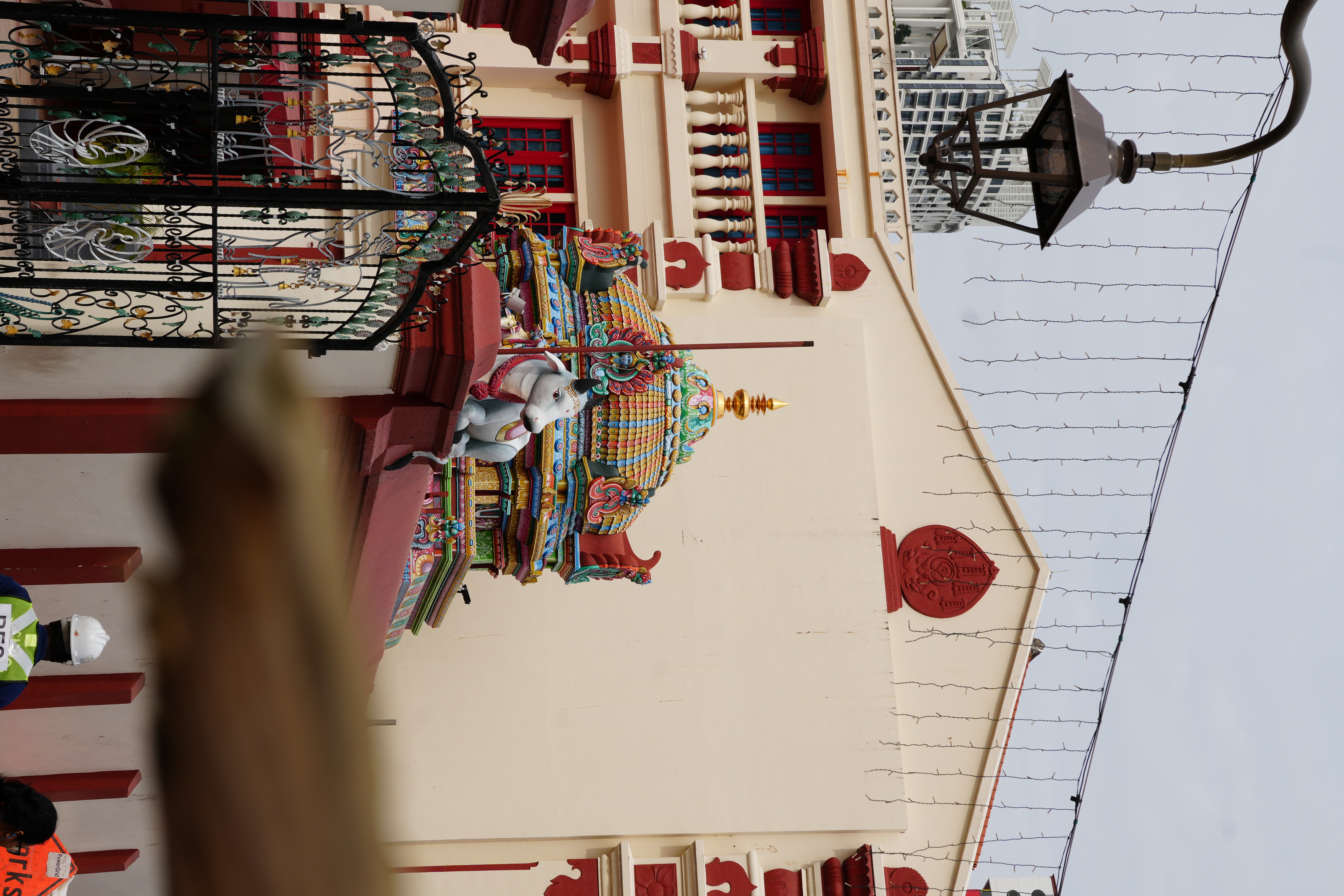 Colorful temple in China Town in Singapore