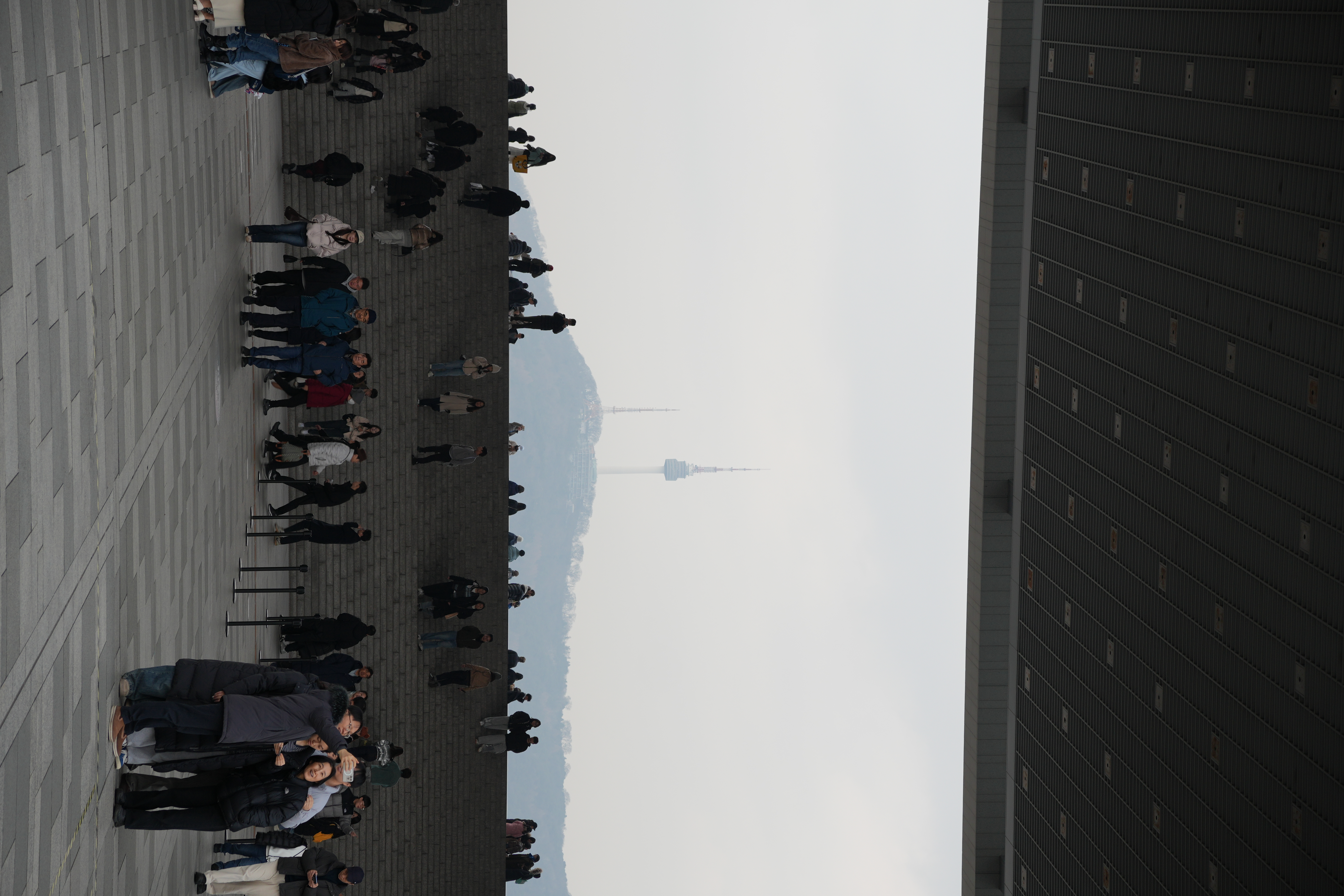 View from Seoul National Museum looking at the Seoul N Tower